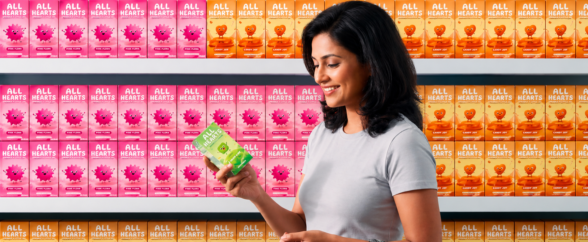 All Hearts product display joy