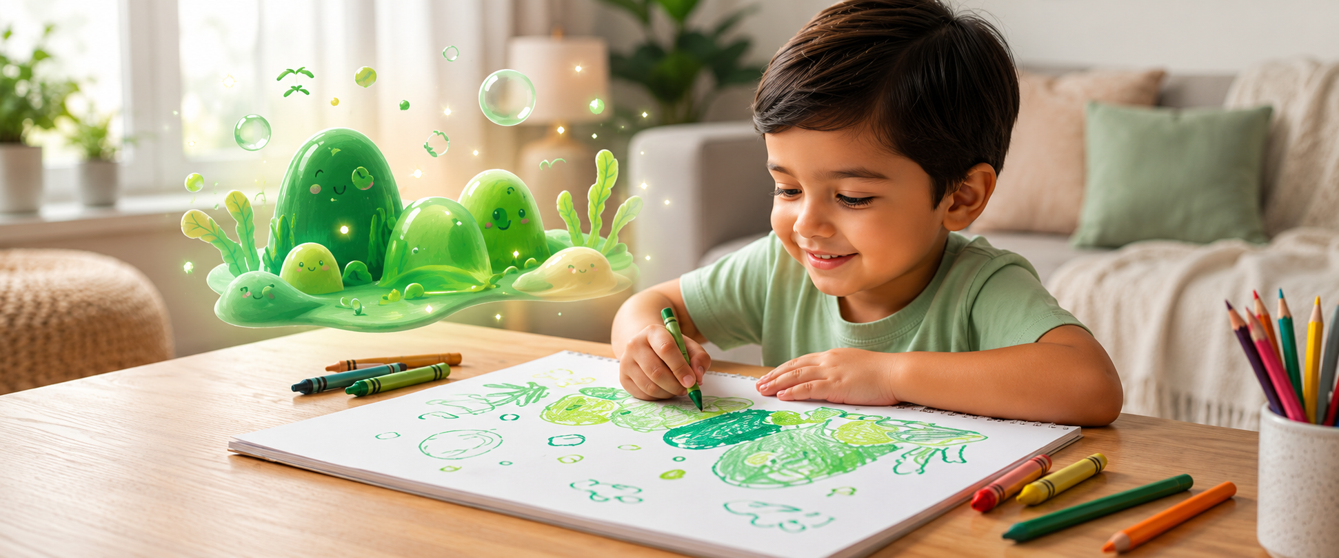 Drawing a magical green world
