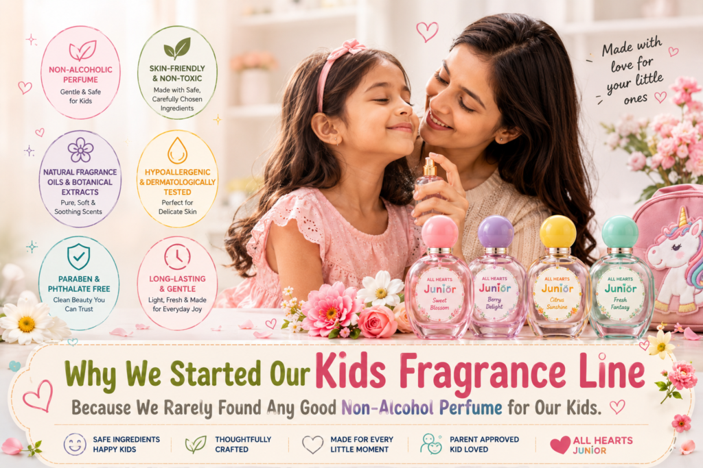 why we started kids fragrance line, bcoz we rarely found any good non alcohol perfume for our kids